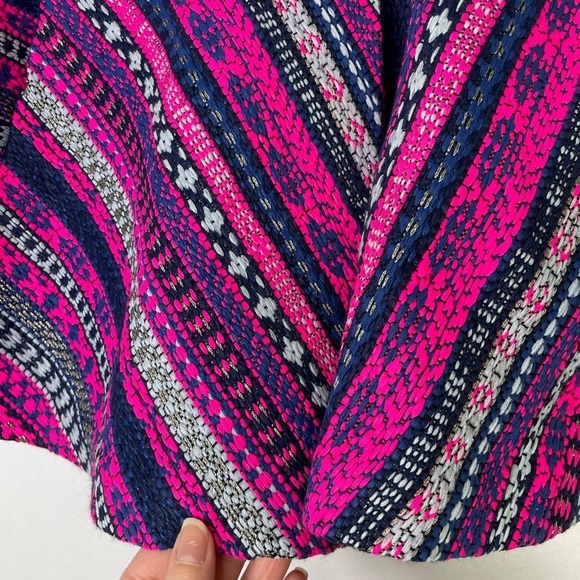 Pink and Blue Patterned Women's Skirt - Picture 3 of 9